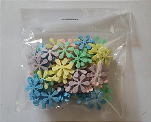 KIT RECORTES EM FELTRO FLOR 6 PONTAS MOD 2- 1,5CM - 100 UN