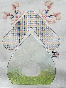 Guirlanda Páscoa Colorido quadriculado