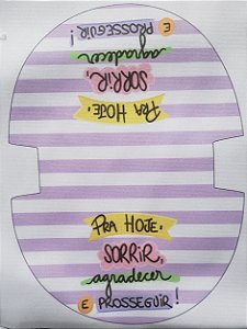 Nécessaire Oval Por hoje sorrir, agradecer e prosseguir!