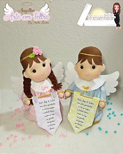 Estampa de Mini Flamulas Anjo da Guarda 14cmx10cm