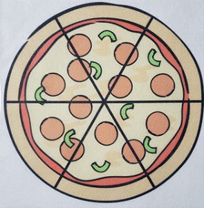 Livro Didático - Pizza fração 6