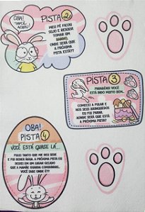 Caça aos ovos completo rosa