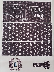 Carteira pocket Melhor pai do mundo/ meu heroi