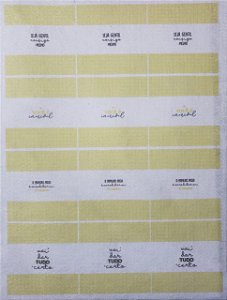 Balinha para chaveiro Frases Amarelo