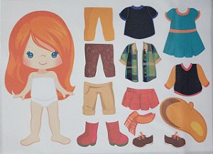 Menina de vestir cute 1
