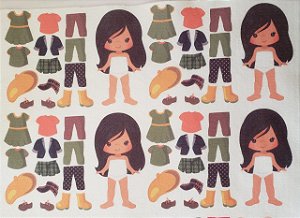 Mini Menina de vestir cute 4