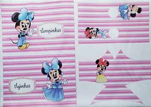 Kit Máscara + Porta Álcool em gel + porta máscara Minnie INFANTIL