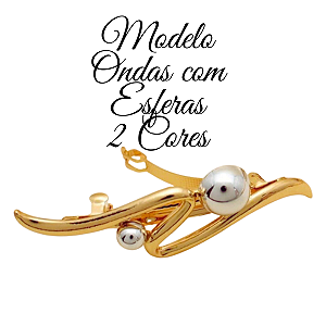 Prendedor P Cabelo Metálico Premium - Dourado Ou Prateado