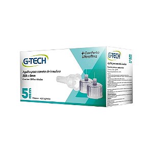 Agulha para caneta de insulina G-Tech 5mm 31g Caixa com 100