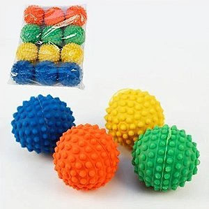 Kit com 12 bolas cravo coloridas para fisioterapia Alux