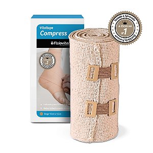 Faixa Elástica Alta Compressão Vitaltape Compress 10cmX1,5m