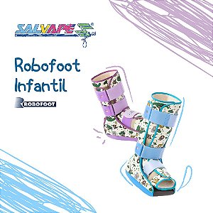 Bota Imobilizadora  Robofoot Salvapé Infantil Lilás Ref 608-INF