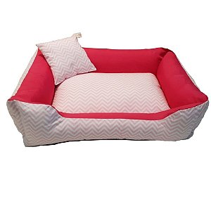 Cama para Cachorro Chevron Pink