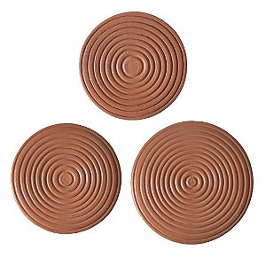 Conjunto de placas com círculos de cerâmica