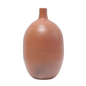 Jarro garrafa decorativo de cerâmica terracota média