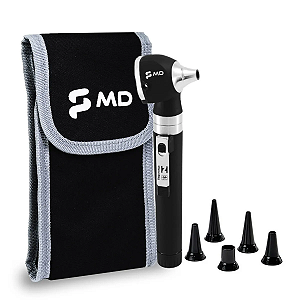 Otoscópio MD Omni 3000 LED com Estojo Macio | Preto
