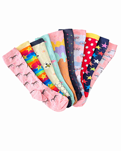 Kit 10 Meias 3/4 Menina Gasf - Envio Sortido