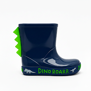 Galocha Infantil Azul Marinho Dinossauro Brilha no Escuro INF059