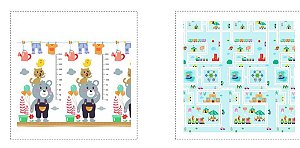 Tapete Infantil Emborrachado Dobrável Dupla Face Educativo Bebê Gasf