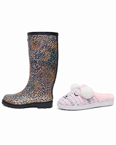 Kit Galocha Cano Longo KTB019 + Pantufa Rosa 2365451