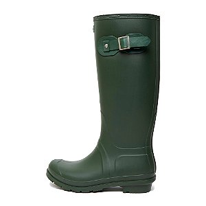 Galocha Iconic Green - Bota Feminina Impermeável Slim Clássica Verde Militar Matte