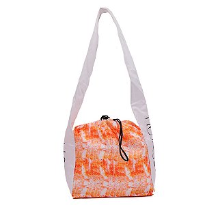 Bolsa Saco Tiracolo Laranja Estampado BK045