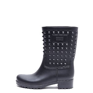 Galocha Thorns - Bota Feminina Impermeável Preto Matte com Spike