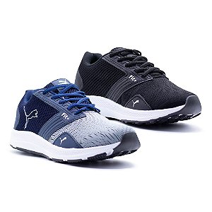 KIT PUMA MASCULINO - PRETO + MARINHO