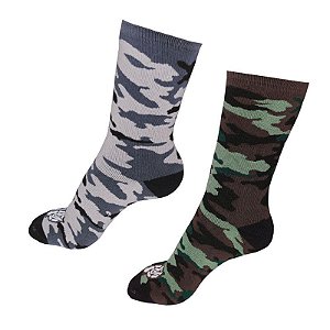 KIT MEIA MASCULINO CANO LONGO CAMUFLADA TREME TERRA