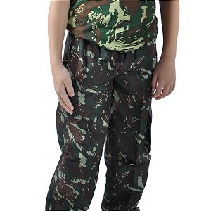 Calça Camuflada Juvenil com Elástico | Elite