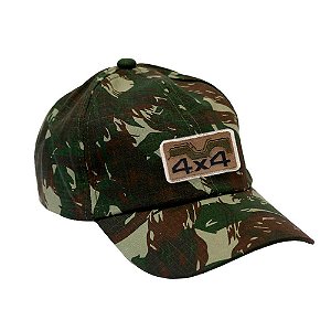 Boné Militar Rip Stop com Patch Aplicado Jeep 4x4 | Camuflada Exército Brasileiro - Atack