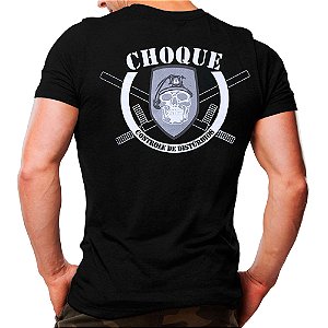 Camiseta Militar Estampada Choque | Preta - Atack
