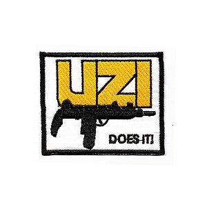 Patch Bordado Uzi com Fecho de Contato