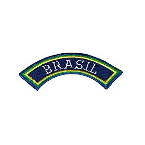 Patch Bordado Tarjeta Brasil com Fecho de Contato
