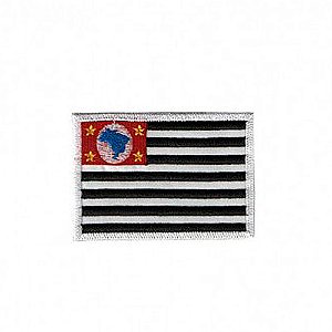 Patch Bordado com Fecho de Contato Bandeira São Paulo
