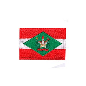 Patch Bordado Bandeira Santa Catarina Com Fecho de Contato