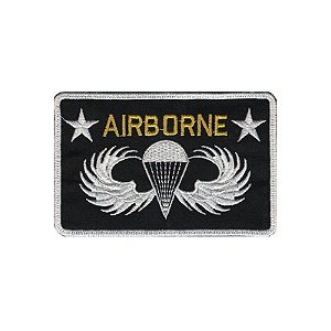 Patch Bordado com Fecho de Contato Airborne Preto