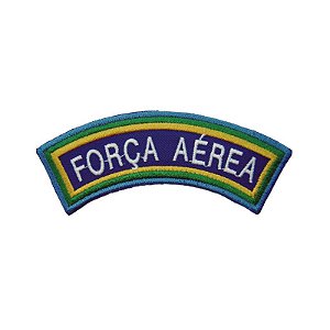 Patch Bordado Tarjeta Força Aérea com Fecho de Contato