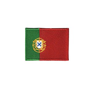 Patch Bordado Bandeira Portugal com Fecho de Contato
