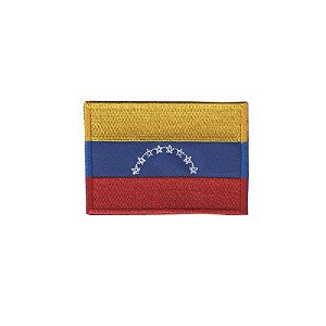 Patch Bordado Bandeira Venezuela com Fecho de Contato