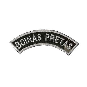 Patch Bordado Tarjeta Boinas Pretas com Fecho de Contato