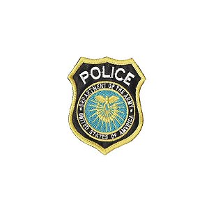 Patch Bordado Police com Fecho de Contato