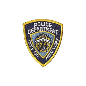 Patch Bordado Police Dep New York com Fecho de Contato