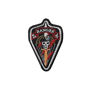 Patch Bordado Ranger Caveira com Fecho de contato