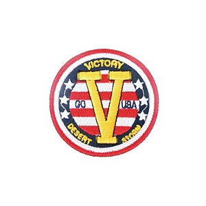 Patch Bordado Victory com Fecho de Contato