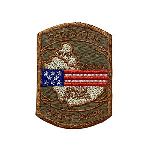 Patch Bordado OP. Desert Storm com Fecho de Contato