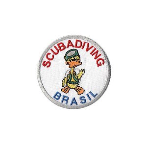 Patch Bordado Scuba Diving Br com Fecho de Contato
