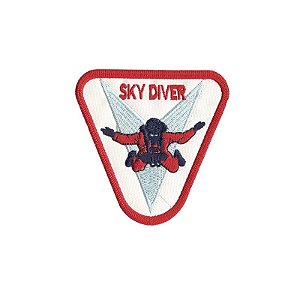 Patch Bordado Sky Diver com Fecho de contato