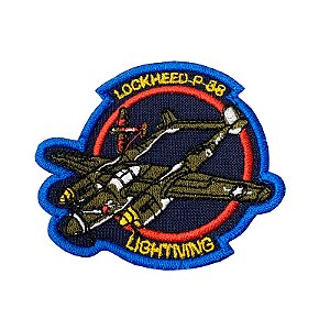 Patch Bordado Lockheen P-38 com Fecho de Contato