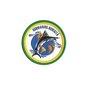 Patch Bordado Submarino Humaita com Fecho de Contato